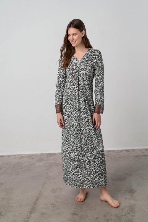 Maxi Printed Nightgown - Image 2