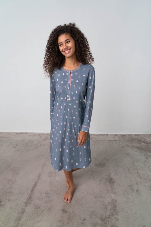 Nightgown with Button Placket - Image 6