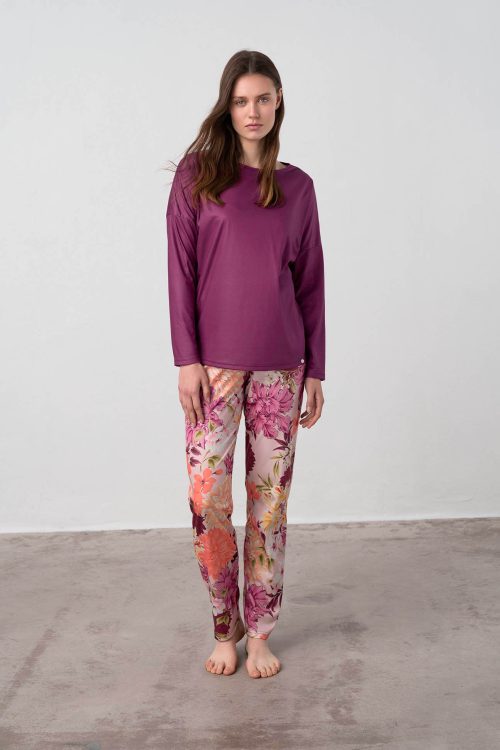 Pyjamas with Floral Pants - Image 2