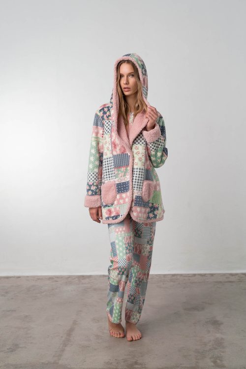 Printed Buttoned Robe - Image 2