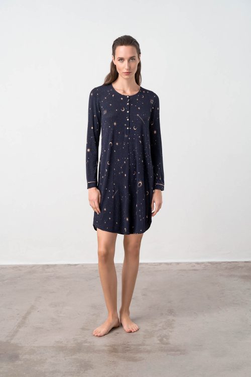 Nightgown with Button Placket - Image 2