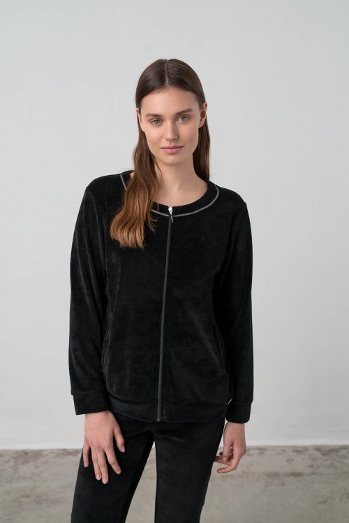 Plain Zipped Tracksuit - Image 2