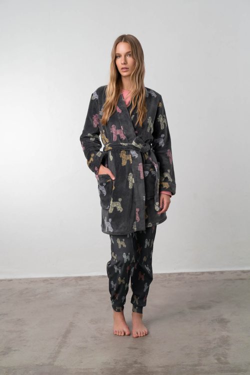 Printed Long Robe - Image 2