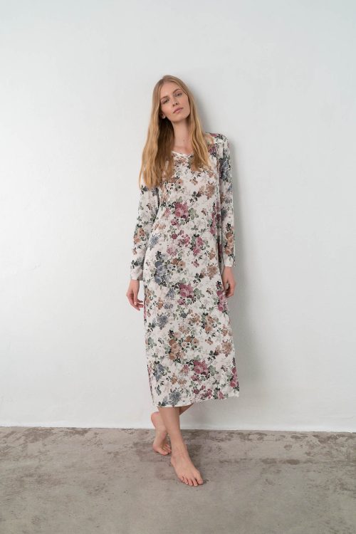 Long Floral Nightgown - Image 2