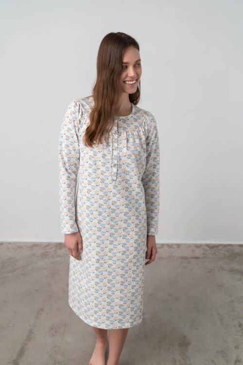 Nightgown with Button Placket - Image 2