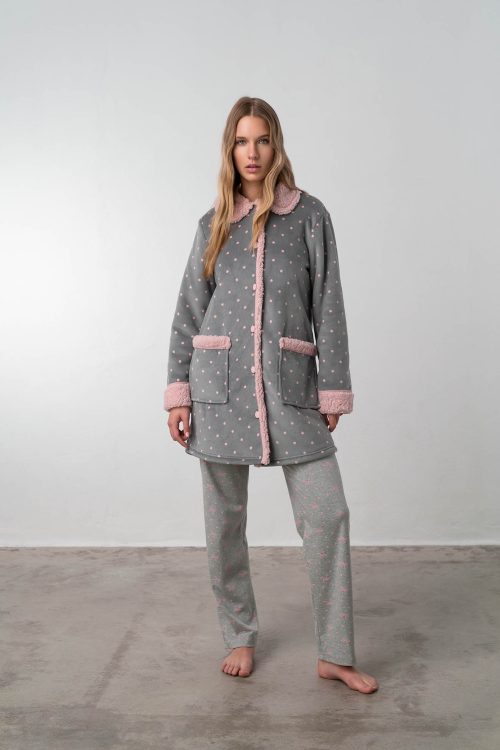 Printed Buttoned Robe - Image 2