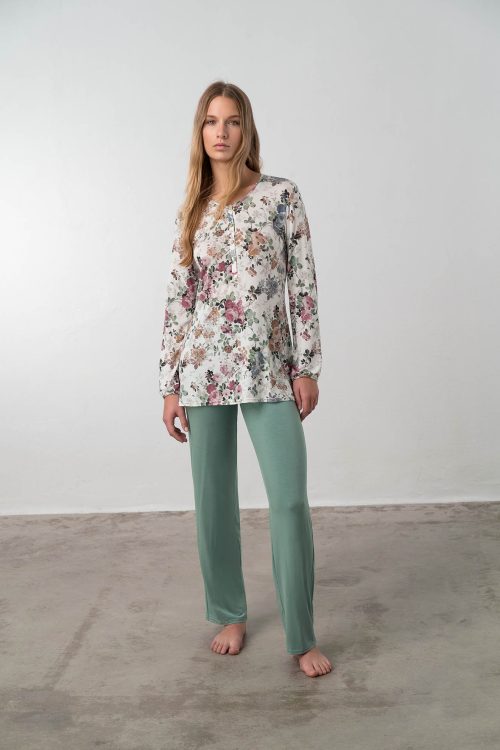 Pyjamas with Button Placket - Image 2