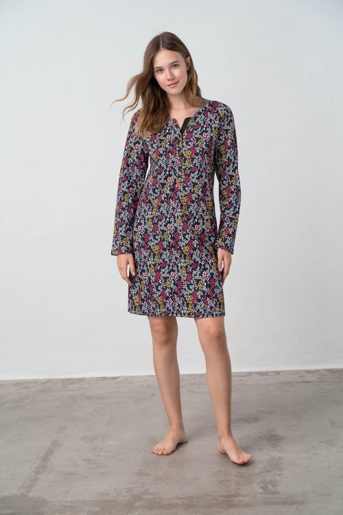 Nightgown with Button Placket - Image 3