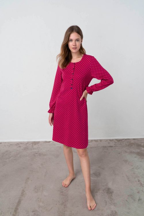 Nightgown with Button Placket - Image 3