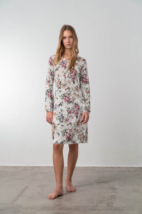 Nightgown with Button Placket - Image 3