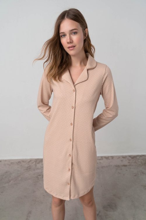 Checked Dot Nightgown - Image 3