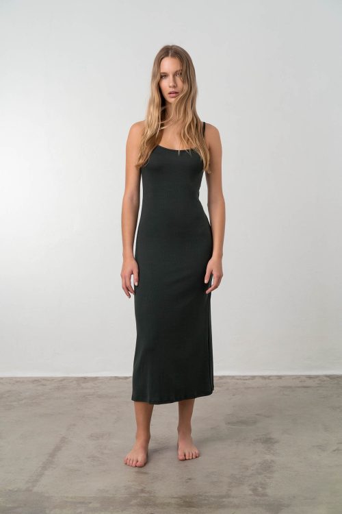 Plain Long Dress - Image 3