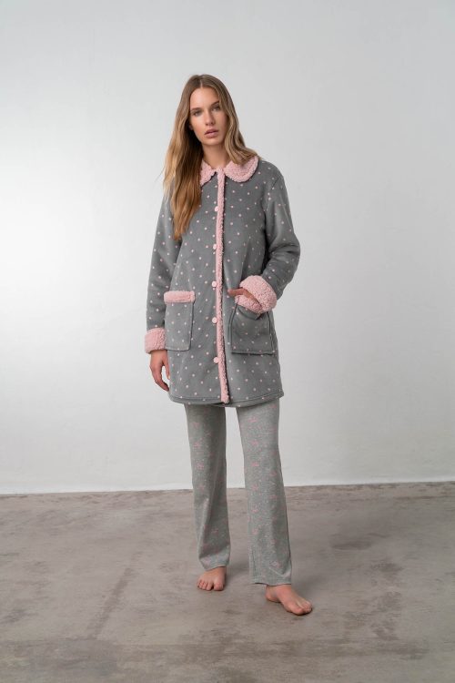 Printed Buttoned Robe - Image 3