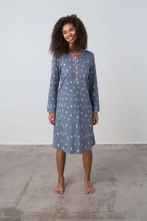 Nightgown with Button Placket - Image 7