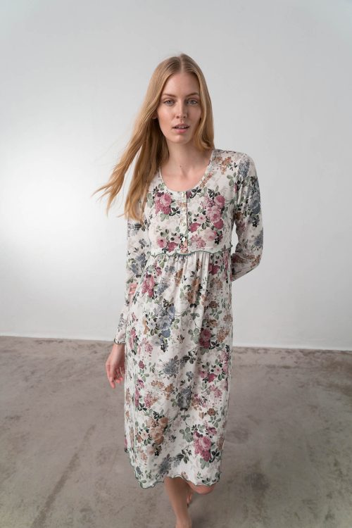 Nightgown with Button Placket - Image 3