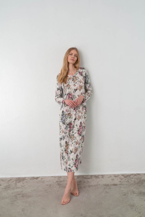 Long Floral Nightgown - Image 3