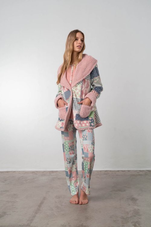 Printed Buttoned Robe - Image 3
