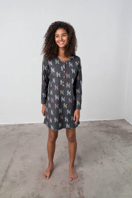 Nightgown with Button Placket - Image 3