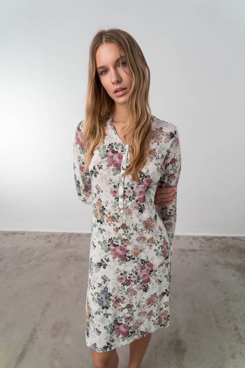 Nightgown with Button Placket - Image 4