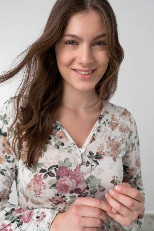 Nightgown with Button Placket - Image 4