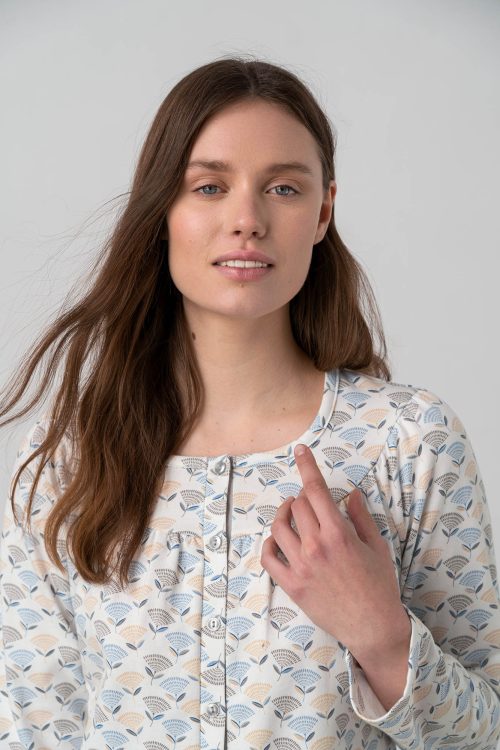Nightgown with Button Placket - Image 4