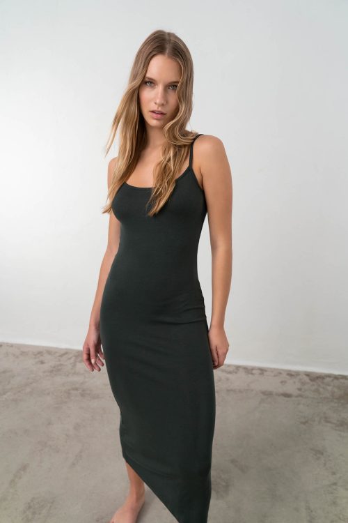 Plain Long Dress - Image 4