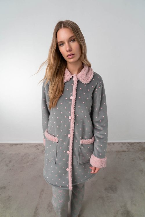 Printed Buttoned Robe - Image 4