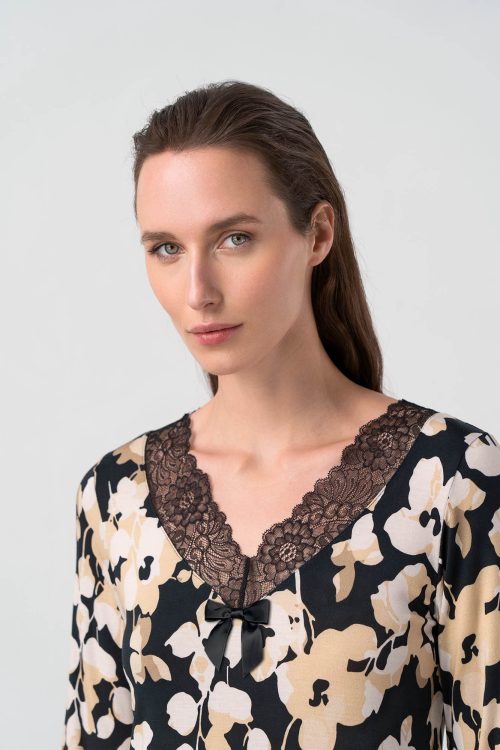 Флорална нощница с дантела - Image 4