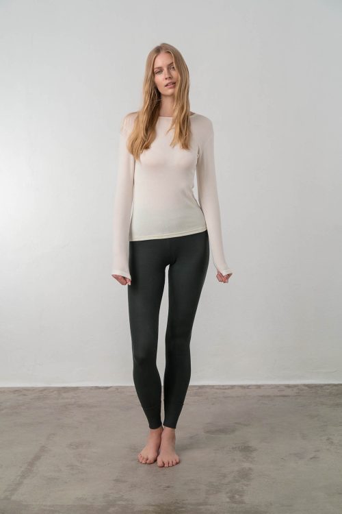 Long Sleeve Plain Blouse - Image 4
