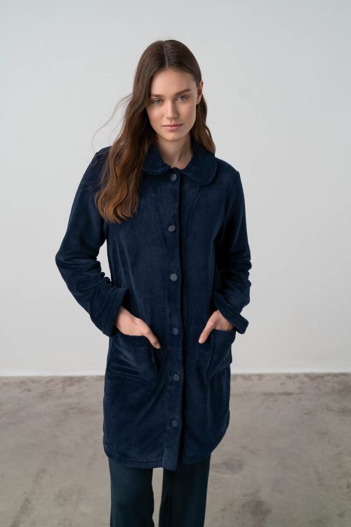 Plain Buttoned Robe - Image 4