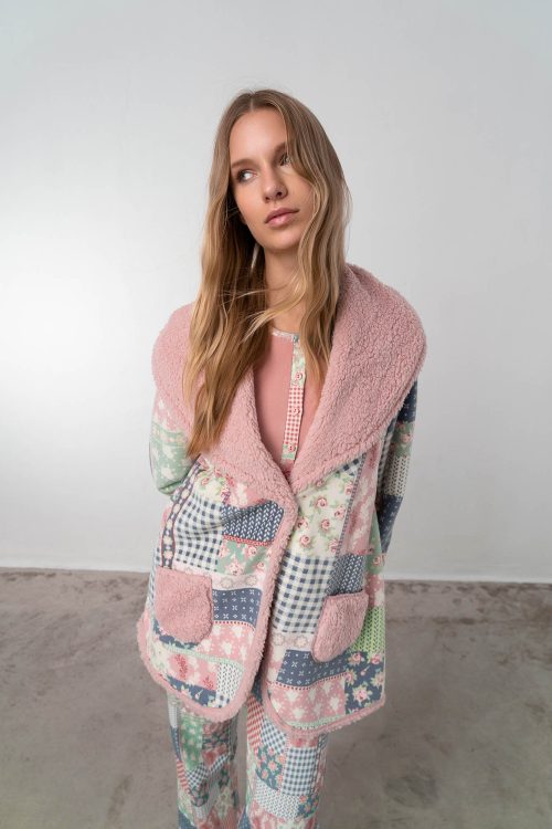Printed Buttoned Robe - Image 5