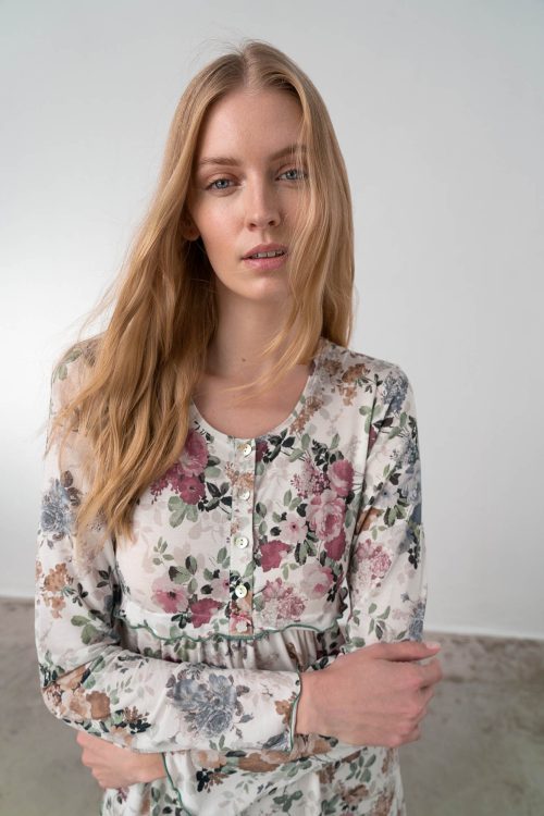 Nightgown with Button Placket - Image 5