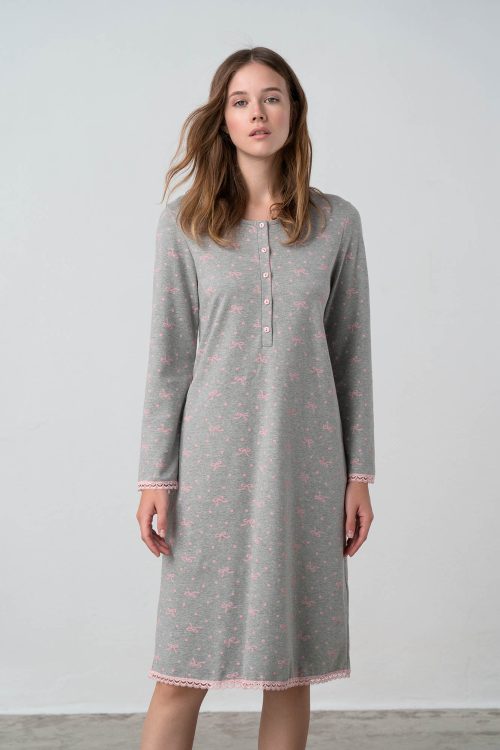 Nightgown with Button Placket - Image 5