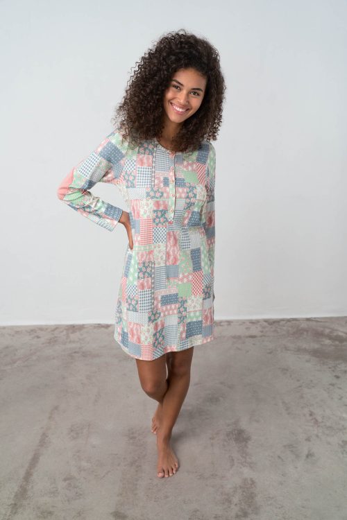 Nightgown with Button Placket - Image 5