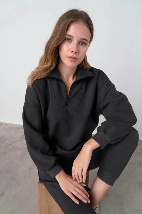 Long Sleeve Plain Blouse - Image 5
