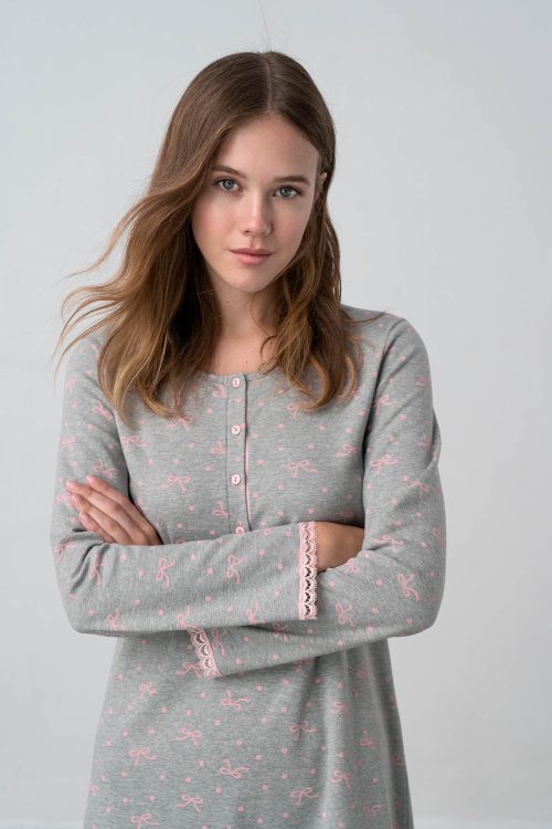Nightgown with Button Placket - Image 6
