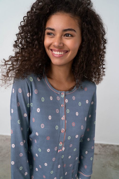 Nightgown with Button Placket - Image 5