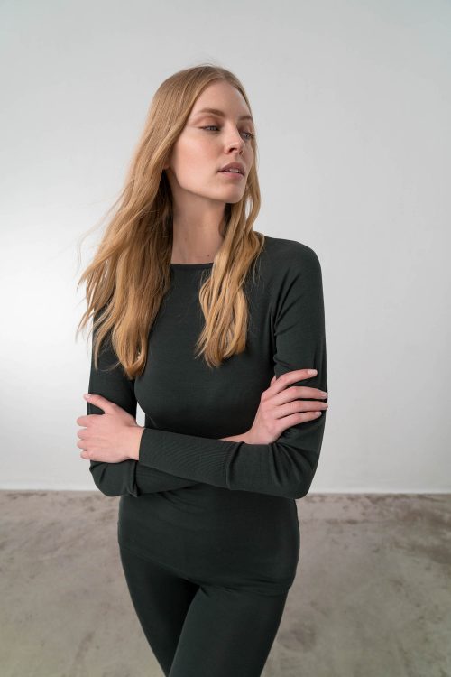 Long Sleeve Plain Blouse - Image 6