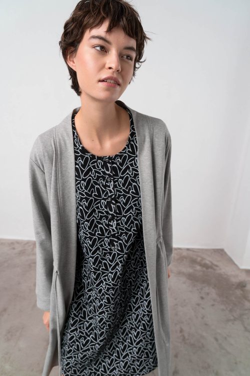 Printed Nightgown with Buttons - Image 7
