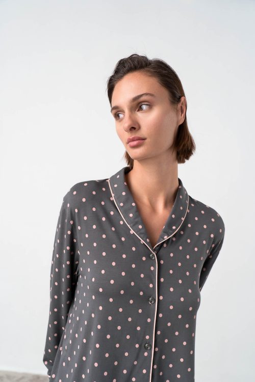 Buttoned Polka Dot Pyjamas - Image 9