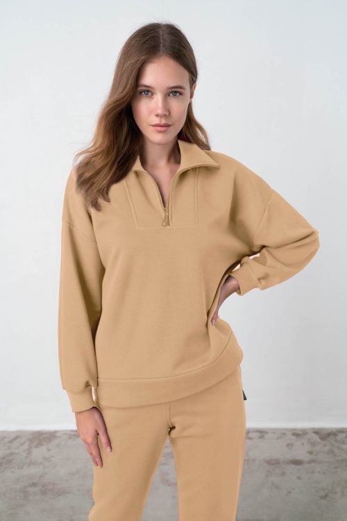 Long Sleeve Plain Blouse - Image 1