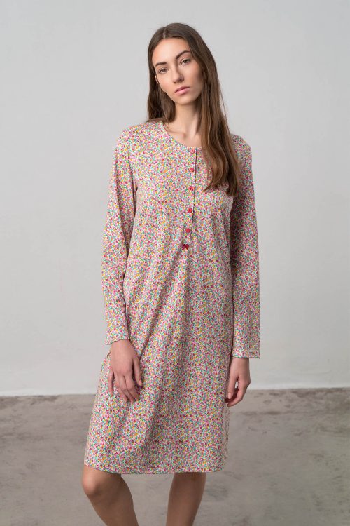 Флорална нощница с копчета - Image 1