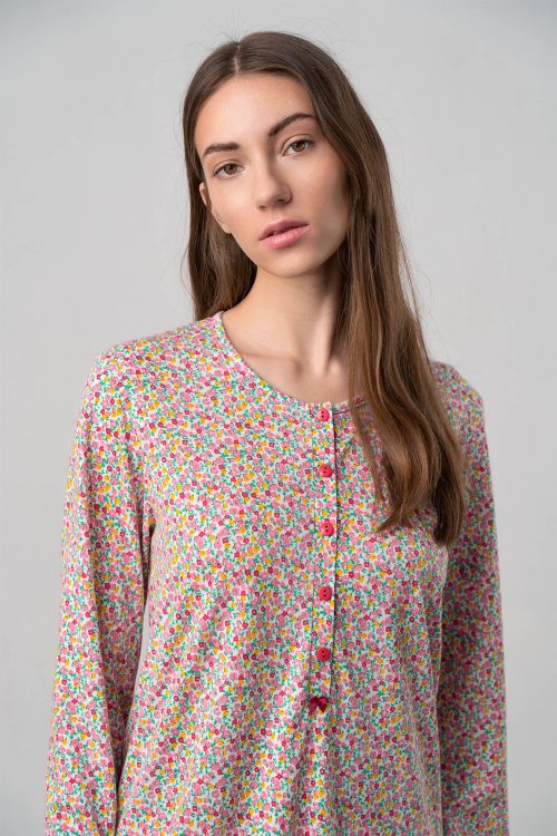 Флорална нощница с копчета - Image 3