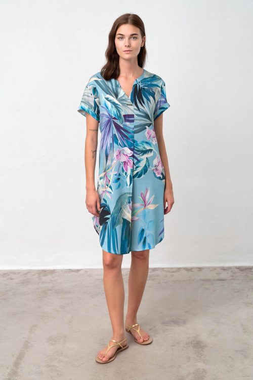 Dress with Short Sleeves - Image 1