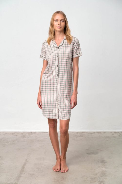 Нощна риза с къси ръкави - Image 1