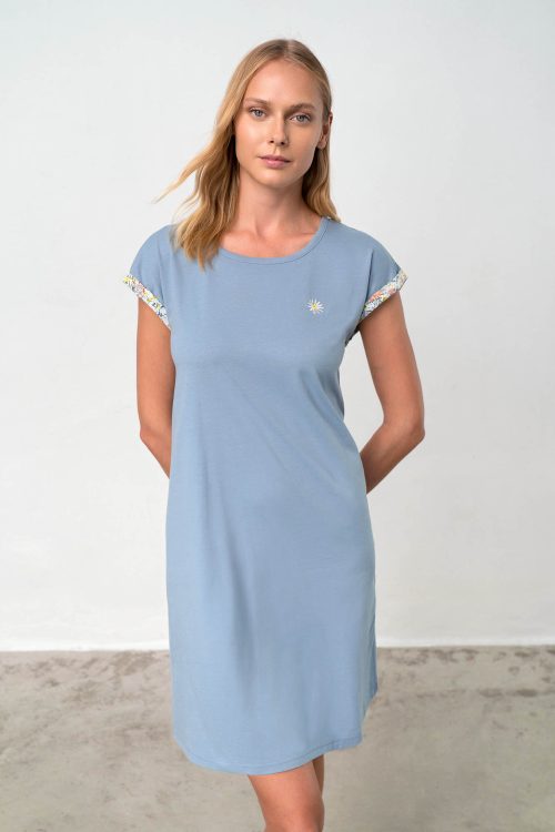 Nightgown with Short Sleeves - Image 1