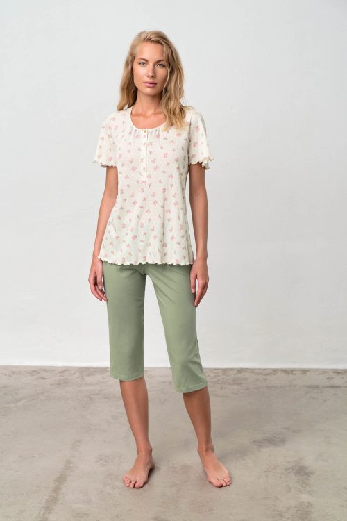 Pyjamas with Button Placket - Image 1