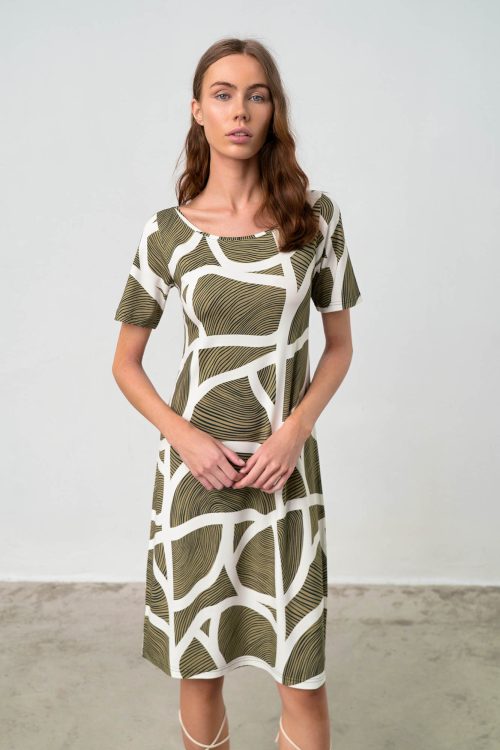 Dress with Short Sleeves - Image 1
