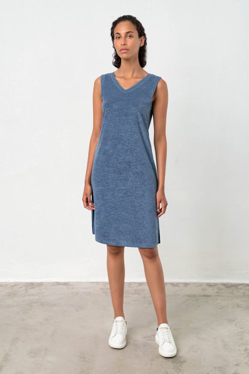 Plain Sleeveless Dress - Image 2