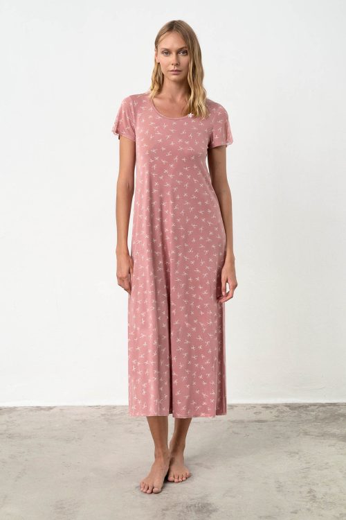 Long Printed Nightgown - Image 1
